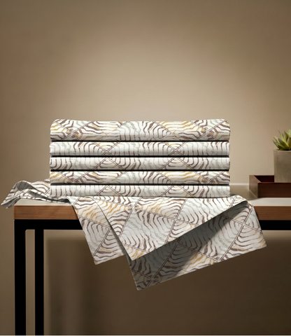 Feel Good Queen Size Cotton Bedsheet - Peaceful Waves Design | Calming Pure Cotton