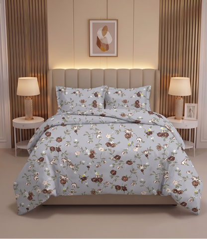Feel Good Queen Cotton Bedsheet - Gratitude Garden Pattern | Thankful Cotton Bedding
