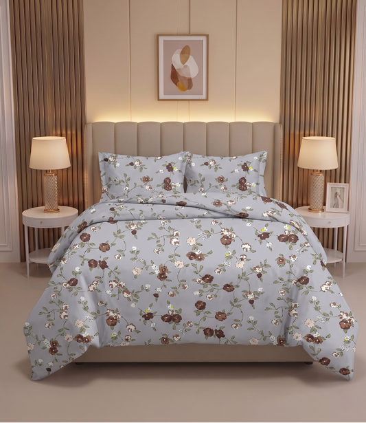Feel Good Queen Cotton Bedsheet - Gratitude Garden Pattern | Thankful Cotton Bedding