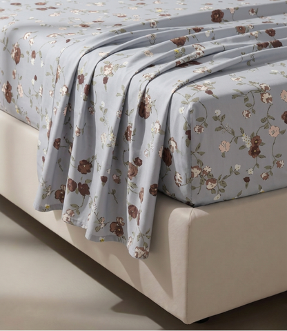 Feel Good Queen Cotton Bedsheet - Gratitude Garden Pattern | Thankful Cotton Bedding