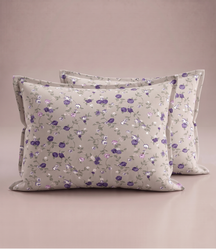 Feel Good Queen Pure Cotton Bedsheet - Serenity Leaves Pattern | Nature-Inspired Cotton