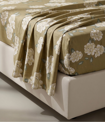 Feel Good Queen Size Cotton Bedsheet - Zen Garden Design | Peaceful Pure Cotton