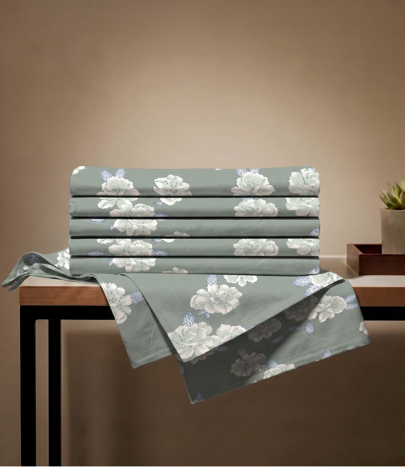 Feel Good Queen Size Pure Cotton Bedsheet - Wellness Waves Design | Healing Cotton Bedding