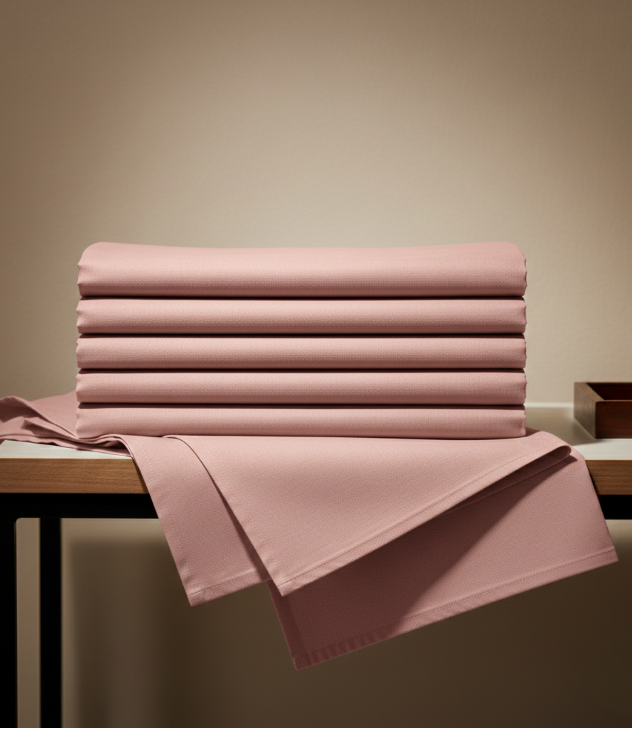 Soft Heaven Rose Gold King Size Cotton Bedsheet – Warm Elegant Bedding