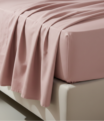 Soft Heaven Rose Gold King Size Cotton Bedsheet – Warm Elegant Bedding