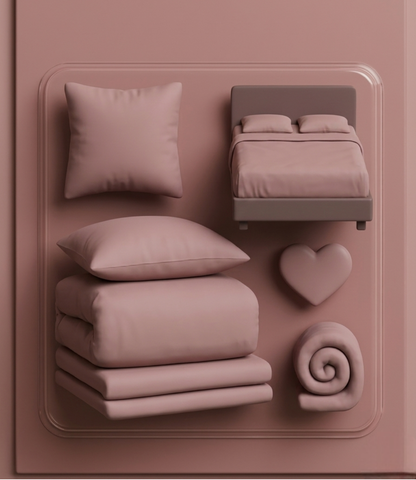 Soft Heaven Rose Gold King Size Cotton Bedsheet – Warm Elegant Bedding