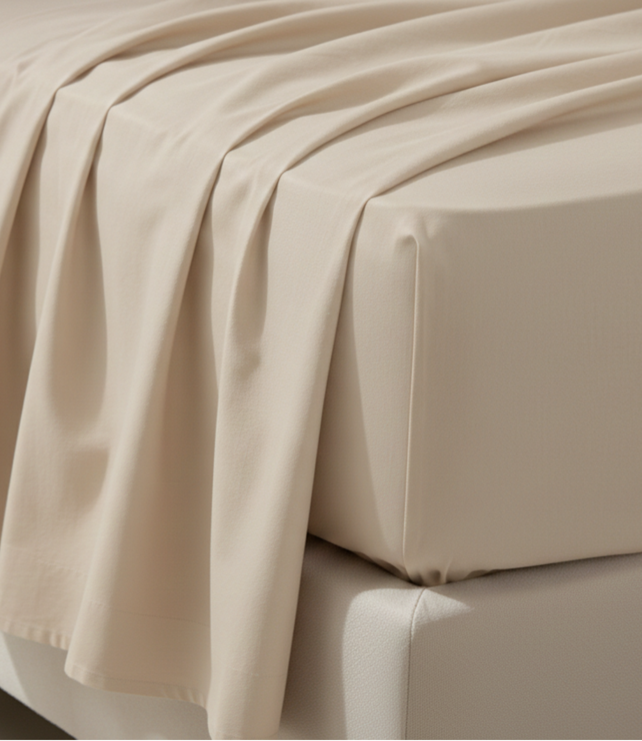 Soft Heaven Pearl White King Size Cotton Bedsheet – Minimal Luxury Bedding