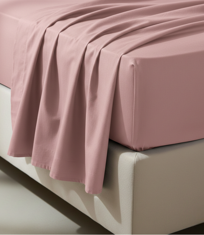 Soft Heaven Dusty Rose King Size Cotton Bedsheet – Soft Elegant Bedding