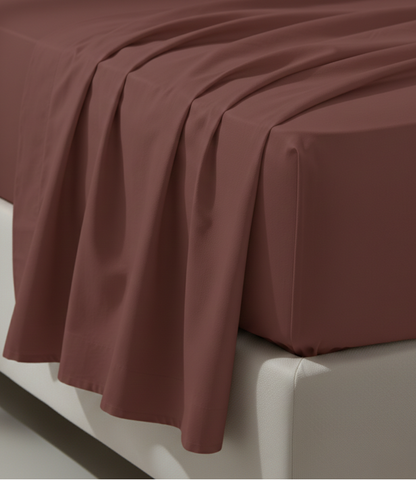 Soft Heaven Coffee Brown King Size Cotton Bedsheet – Rich Cozy Bedding