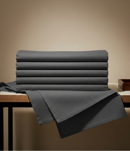 Soft Heaven Charcoal Grey King Size Cotton Bedsheet – Bold Premium Bedding