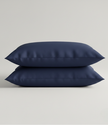 Soft Heaven Navy Blue King Size Cotton Bedsheet – Classic Luxury Bedding