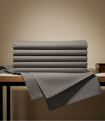 Soft Heaven Dark Grey King Size Cotton Bedsheet – Modern Solid Bedding