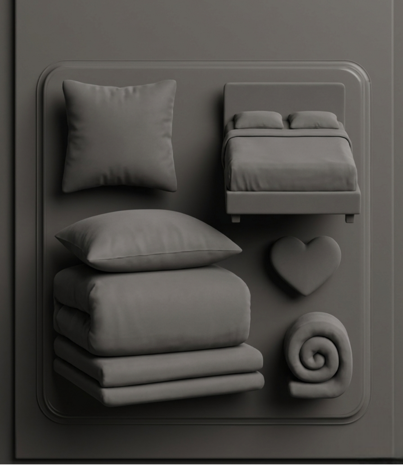 Soft Heaven Dark Grey King Size Cotton Bedsheet – Modern Solid Bedding