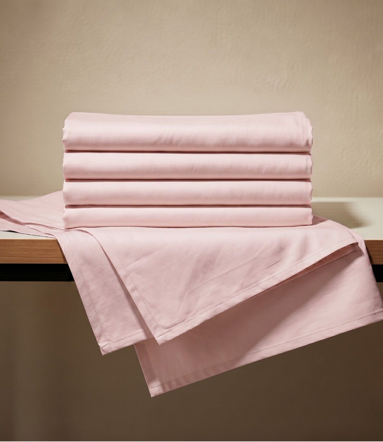 Soft Heaven Cameo Rose King Size Cotton Bedsheet – Elegant Solid Premium Bedding