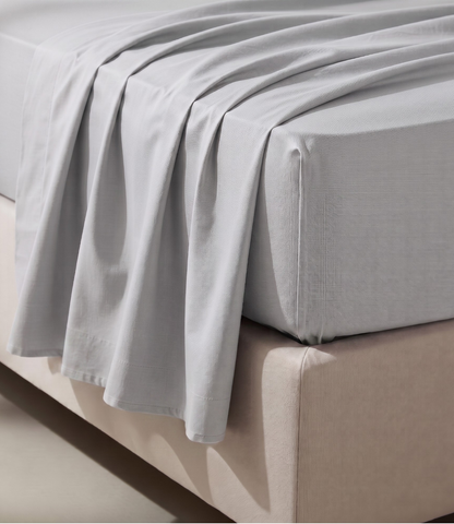 Soft Heaven Silver Grey King Size Cotton Bedsheet – Modern Solid Premium Bedding