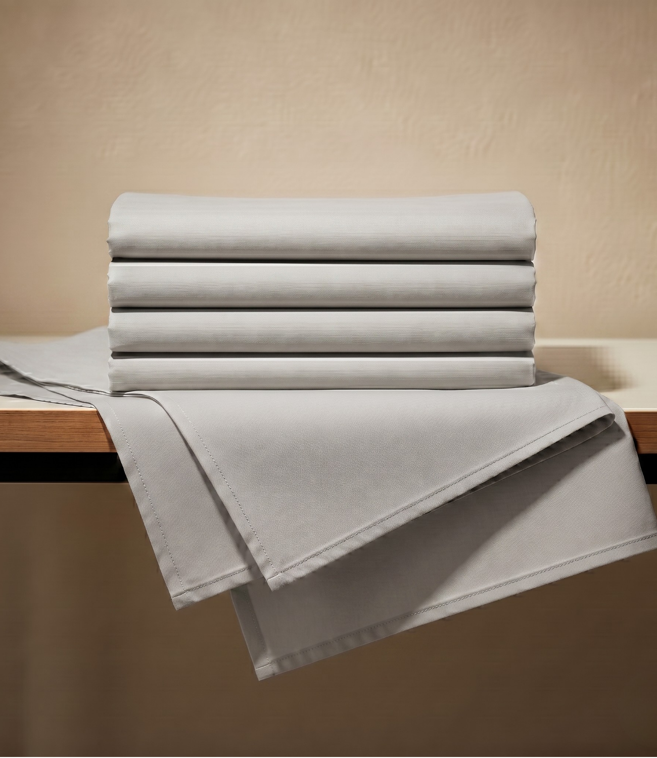 Soft Heaven Silver Grey King Size Cotton Bedsheet – Modern Solid Premium Bedding