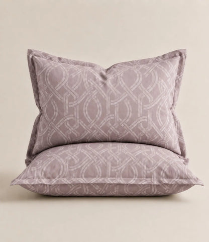 Elite Weave Blush Mauve Interwoven Geometric King Size Cotton Bedsheet – Modern Elegance & Everyday Comfort
