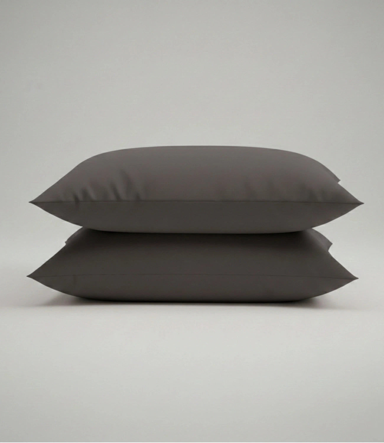 Soft Heaven Charcoal Grey Cotton Pillow Covers for King Size Bedsheet Set