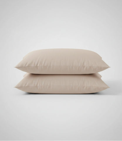 Set of two Soft Heaven smoke grey cotton pillow covers for king size bedsheet made from soft breathable fabric.