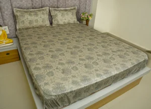 Dream World King Size Cotton Bedsheet - Celestial 100% Pure Cotton Bedding
