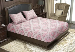 Dream World King Size Cotton Bedsheet - Serene 100% Pure Cotton Bedding