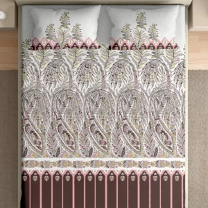 Heritage 100% pure cotton bedsheet in bedroom setting