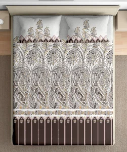 Heritage 100% pure cotton bedsheet in bedroom setting