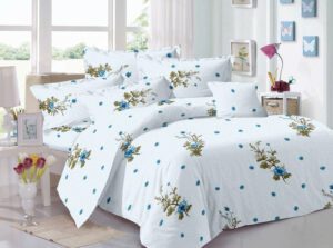 Arizona Queen Size Cotton Bedsheet - Saguaro Silhouette | Desert-Inspired Pure Cotton