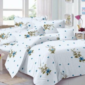 Arizona Queen Size Cotton Bedsheet - Saguaro Silhouette | Desert-Inspired Pure Cotton