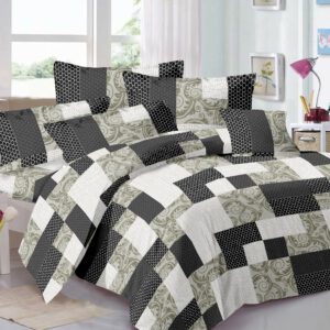 Arizona Queen Pure Cotton Bedsheet - Canyon Stripes Pattern | Premium Striped Bedding