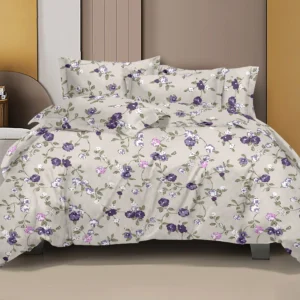 Feel Good Queen Pure Cotton Bedsheet - Serenity Leaves Pattern | Nature-Inspired Cotton