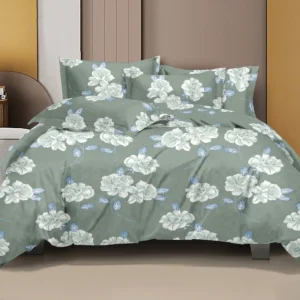 Feel Good Queen Size Pure Cotton Bedsheet - Wellness Waves Design | Healing Cotton Bedding