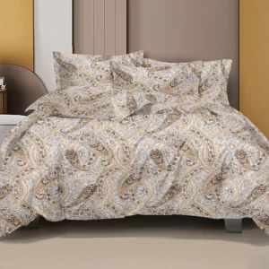 Gracious Queen Size Pure Cotton Bedsheet - Elegant Rose Garden Design | Luxury Floral Bedding