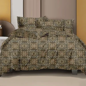 Gracious Queen Size Pure Cotton Bedsheet - Classic Damask Design | Timeless Luxury Bedding