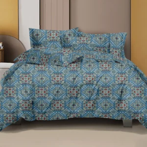 Gracious Queen Cotton Bedsheet - Peony Paradise Pattern | Luxurious Floral Garden Bedding