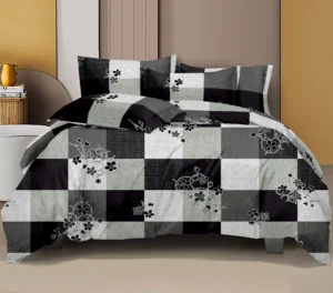 Gracious Queen Size Pure Cotton Bedsheet - Baroque Scrolls Design | Ornate Luxury Bedding