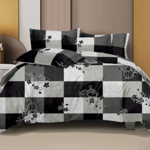 Gracious Queen Size Pure Cotton Bedsheet - Baroque Scrolls Design | Ornate Luxury Bedding